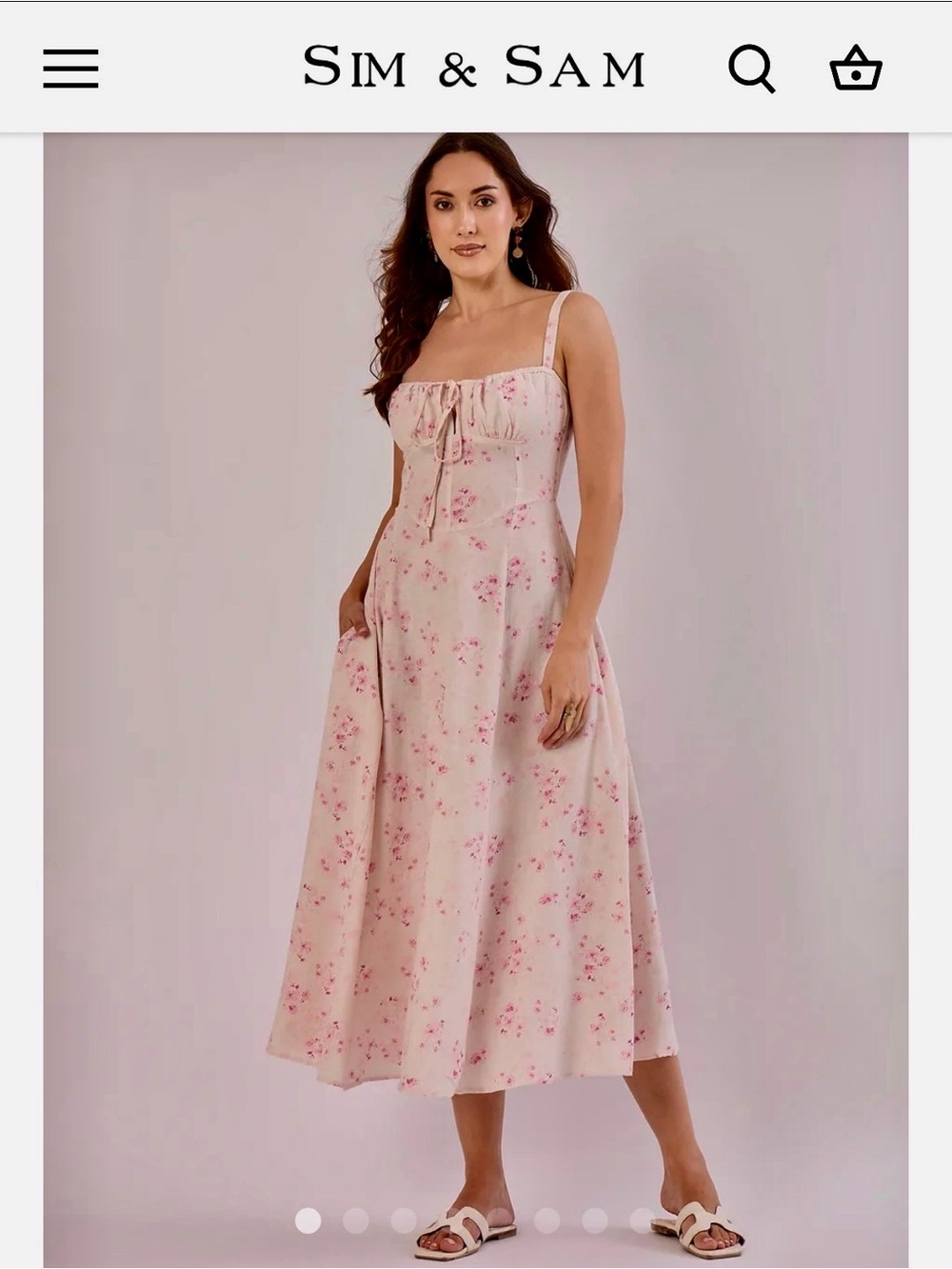 IVORY PINK FLORAL MILKMAID LINEN